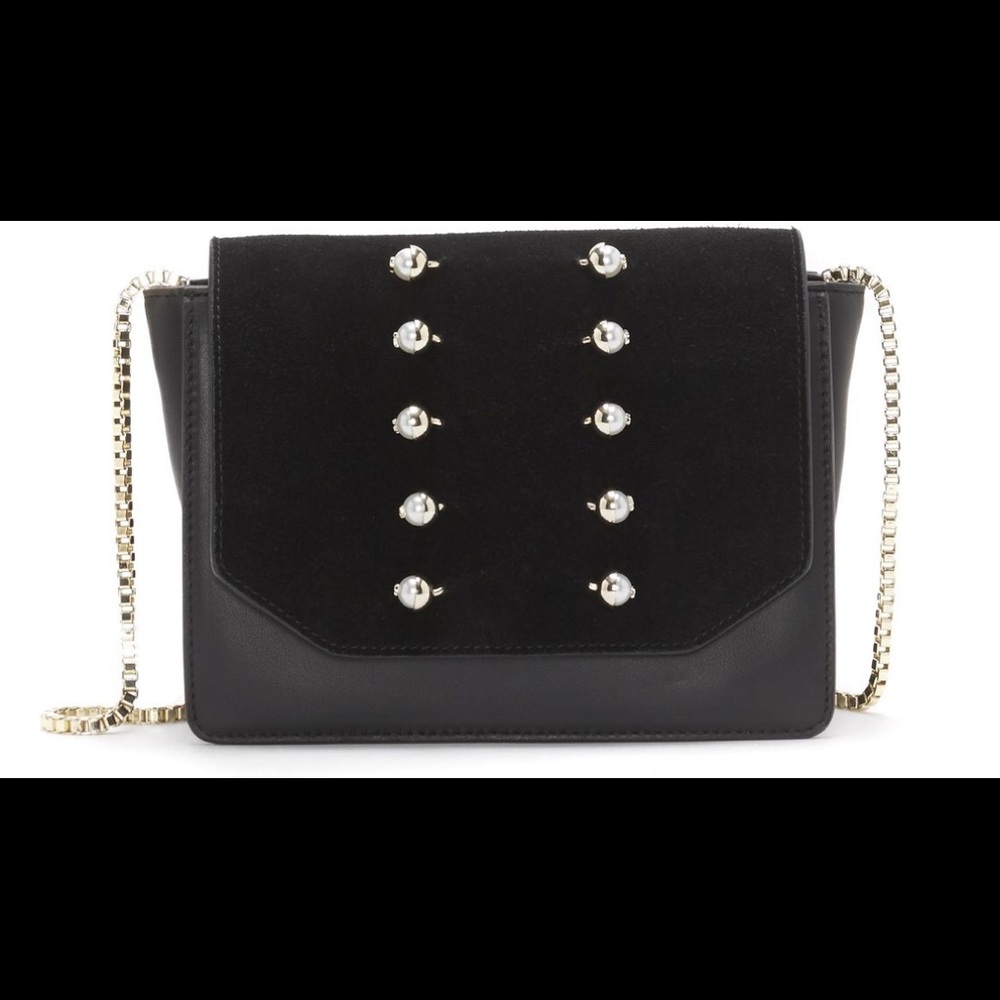 NWOT Louise et Cie Pearl-Embellished Shoulder Bag